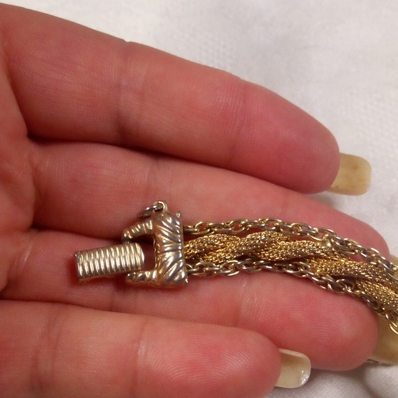 Goldette 3 chain bracelet 7" - Picture 2 of 5